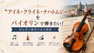 「アイネ・クライネ・ナハトムジーク」をバイオリンで弾きたい！初心者の練習方法