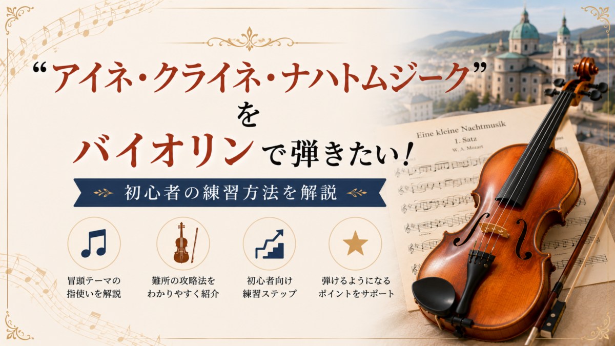 「アイネ・クライネ・ナハトムジーク」をバイオリンで弾きたい!初心者の練習方法